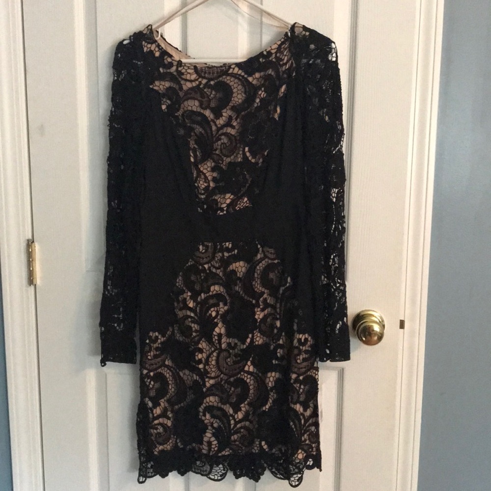 Lace crochet black Jessica Simpson Dress
